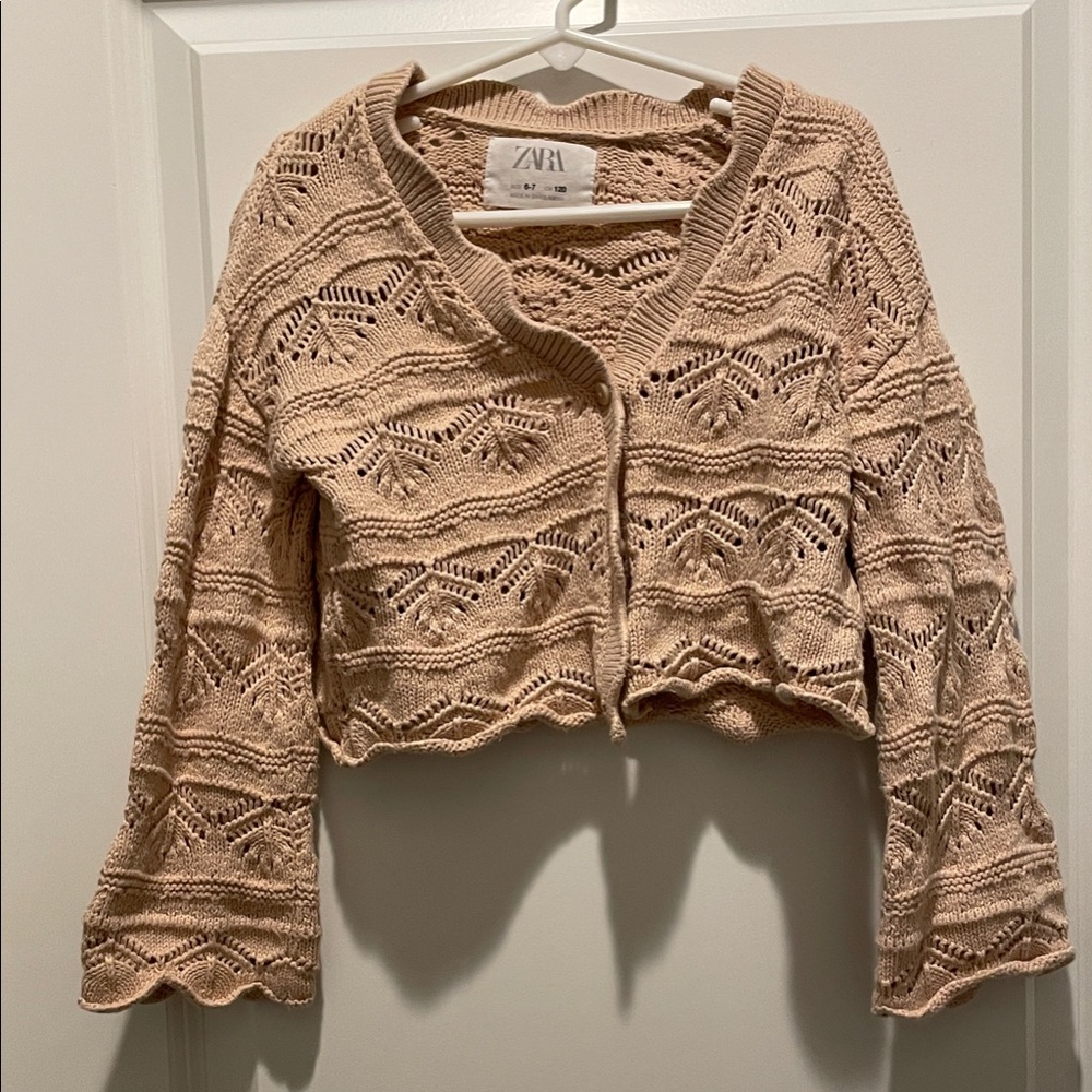 Zara girls Beige Cardigan